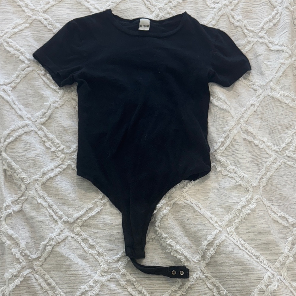 Re/Done Classic Black Kids Bodysuit